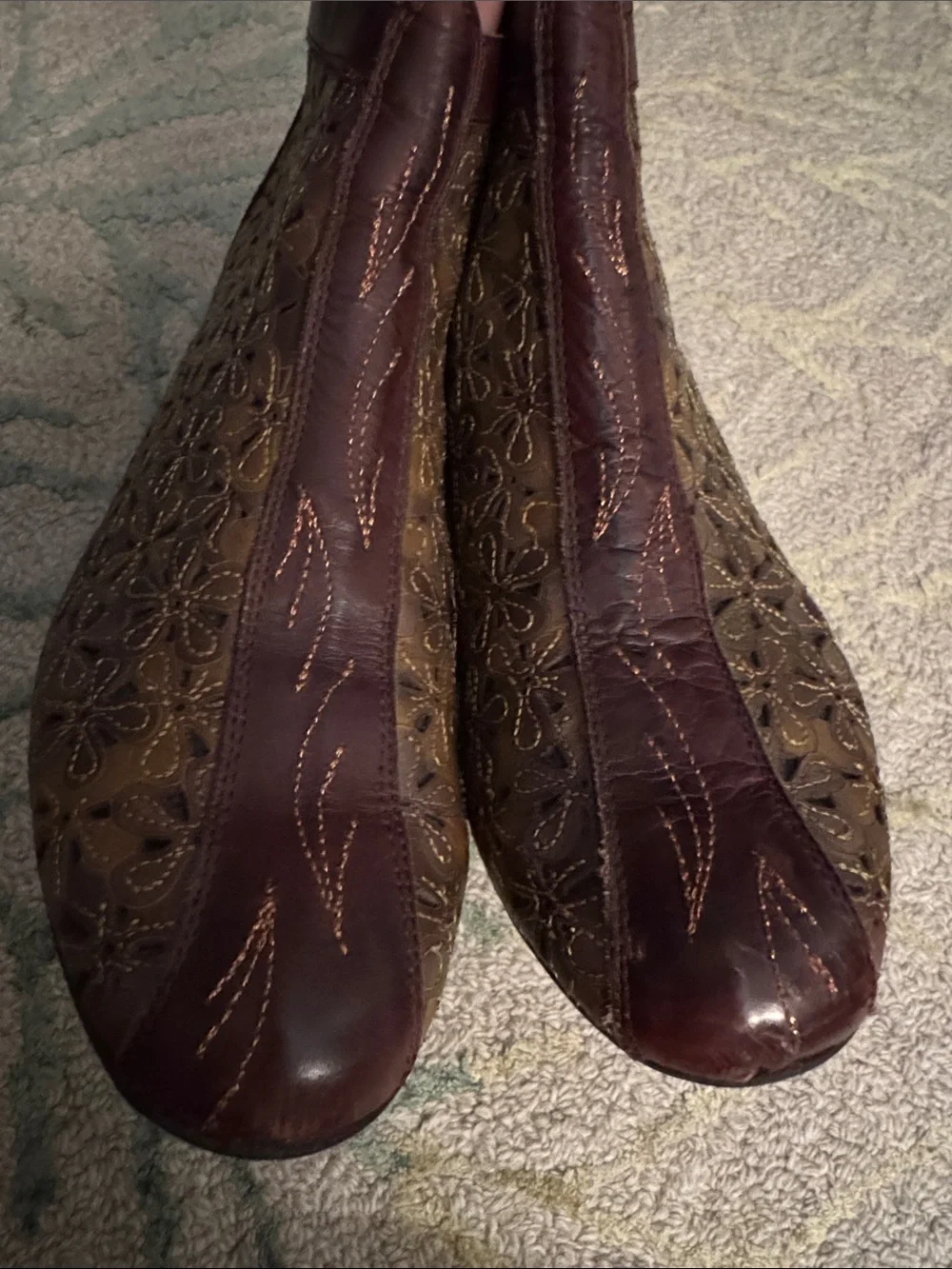 Pikolinos Olmo embroidered leather booties made in Spain 40